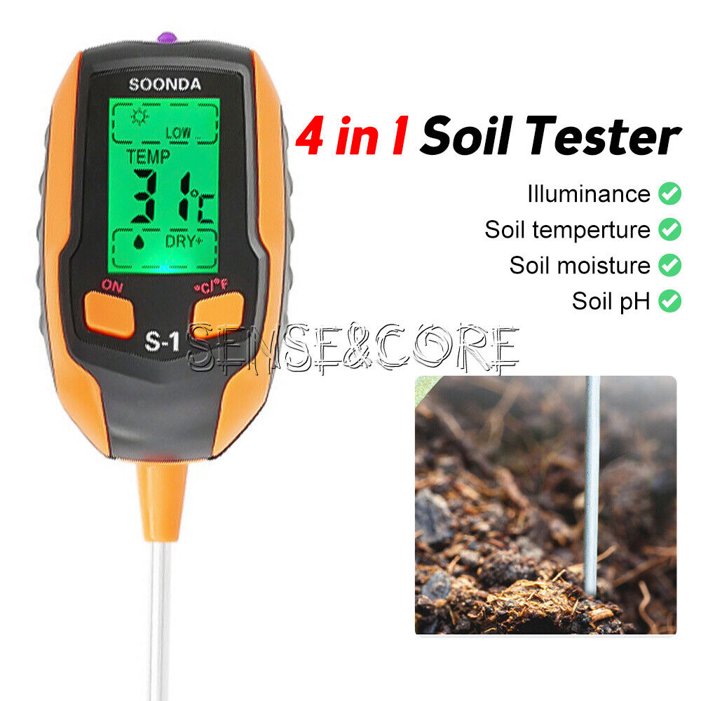 4 / 5 in1 Soil PH Tester Moisture Sunlight Light Test Meter Garden