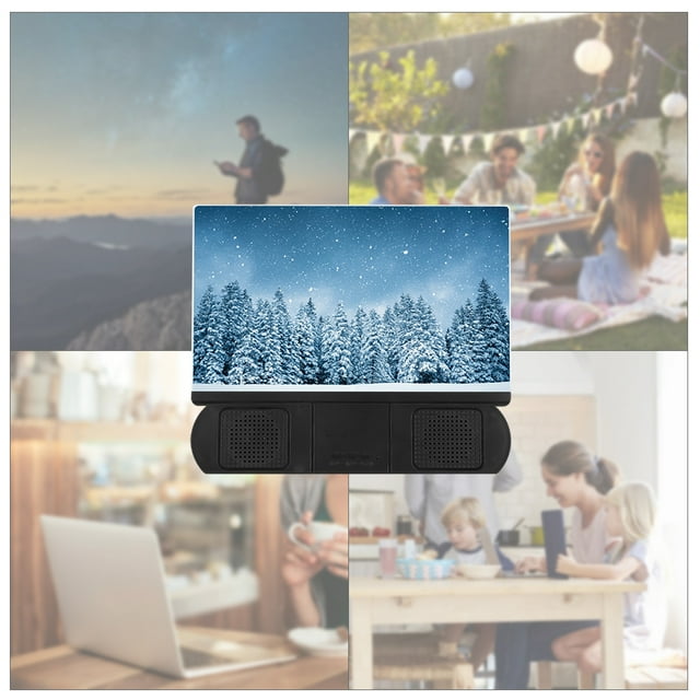 Video Amplifier, 10 Inch Screen Magnifier, Optional Color Using The Physical Optical Technology for Leisure Tourism Camping Indoor Black