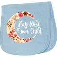 thumbnail image 2 of Inktastic Baby Stay Wild Moon Child Crescent Moon with Flowers Baby Burp Cloth, 2 of 3