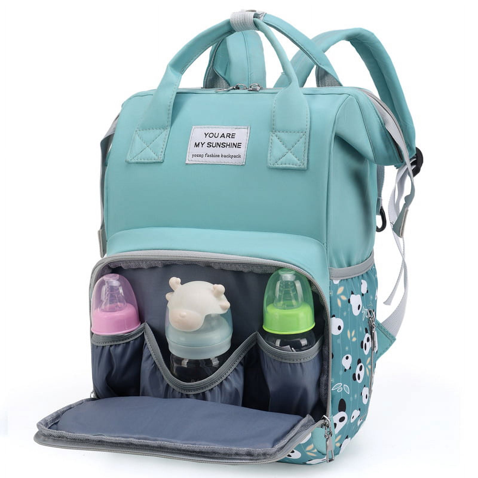 Fashion Printed Mummy Bag Multi-function Large Capacity Anti-sprinkling Maternity Baby Changing Bags Baby Stroller Backpack Travel Backpack Diaper Changing Backpack