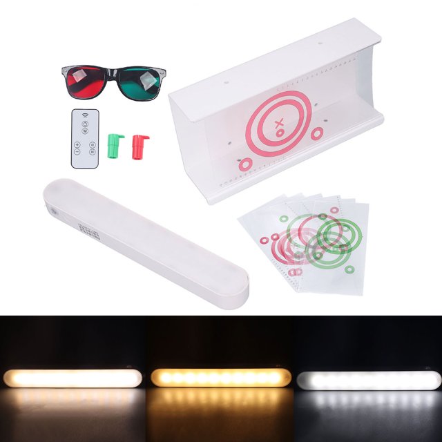 Vectogramas LED de baja visión tabla de prueba estéreo roja y verde de doble diapositiva entrenamiento de desinhibición con gafas para trastornos de la visión