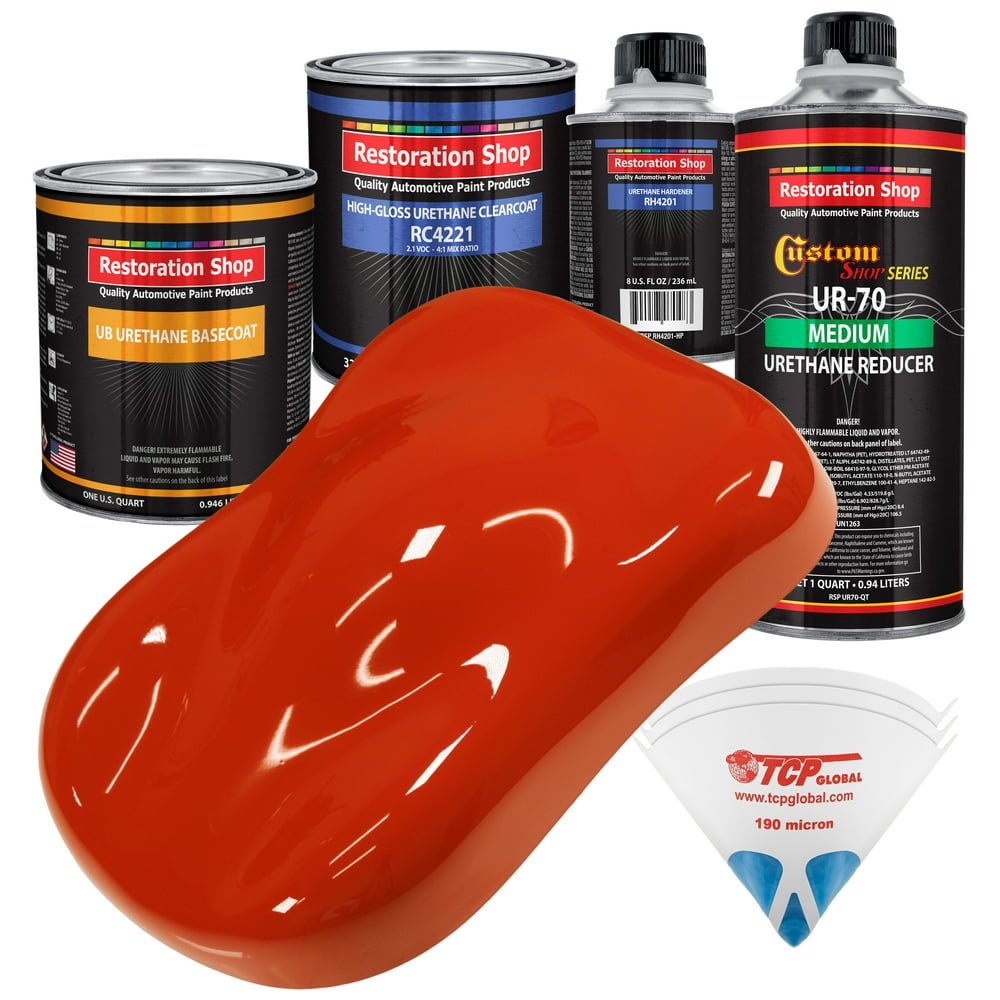 MONZA Red Quart URETHANE BASECOAT CLEARCOAT Car Auto Body Paint Kit ...