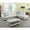 White Leather, variant on Ainehome Modern Sectional Sofa Set,3PC L-Shaped Living Room Couches,Ginger Leather