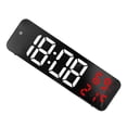 thumbnail image 1 of Large Mirror Design Electronic Clock, Time Display Clock with Temperature Date for Home Office Bedroom Living Room, 1 of 7
