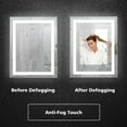 thumbnail image 4 of LED Bathroom Mirror with Lights, 28 x 36 Inch Front Lighted Vanity Mirror, Wall Mounted Anti-Fog Memory Brightness Dimmable LED Makeup Mirror,IP44, Waterproof，with Touch Switch(Horizontal/Vertical), 4 of 10