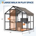 thumbnail image 7 of Aluminum Extra Large Catio Outdoor Cat Enclosure for Multiple Cats,Walk-In Large Outdoor Cat Enclosure Catio Large Cat Run, Cats Run Enclosure Kitten Condo with Channels, Side Door, UV Proof Cover, Hu, 7 of 7