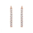 thumbnail image 2 of 1 Carat Diamond Inside Out Hoop Earrings in 10K Rose Gold (SI1-SI2 Clarity), 2 of 3
