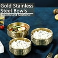 thumbnail image 6 of Gold Stainless Steel Bowls Set 13 Oz Double Wall Insulated Soup Bowl, 304 Stainless Steel Serving Bowls, for Cereal, Desserts, Ice Cream Ideal for Kitchen, Cooking, Camping Rice Soup Bowl Kit (2pcs), 6 of 7