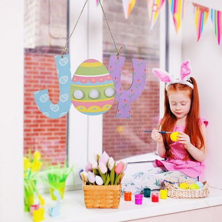 

Easter Decor Easter Decoration Easter Wooden Pendant Easter Bunny Eggs Pendant Easter Decorations for the Home