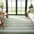 thumbnail image 4 of SAFAVIEH Machine Washable Rug Indoor/Outdoor Bermuda Collection - Bermuda Valentina Striped Indoor/Outdoor Area Rug, Green/Ivory, 8' x 10', 4 of 12