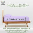 thumbnail image 3 of Split California King 5-Piece Sheet Set, 400-TC Giza Cotton, 25 inch Deep Pockets - Lilac, 3 of 7