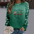 thumbnail image 2 of Gibobby Sudadera Navidad mujer Sudadera con Cuello Redondo y Estampado navideño para Mujer, Sudadera con Capucha Suelta Informal de Manga Larga(Verde,G), 2 of 4
