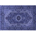 thumbnail image 1 of Ahgly Company Machine Washable Indoor Rectangle Medallion Blue Traditional Area Rugs, 2' x 3', 1 of 4