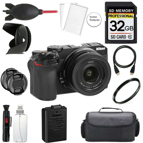 Nikon Z30 Mirrorless Camera  16-50mm Lens   32GB   Bag  UV Filter- Basic Kit (International Version)