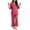 Hot Pink-pajamas, variant on Women Feather Pajamas Silk Satin Lounge Sets Long Sleeve Button Down Shirts and Pants 2 Piece Pj Set