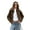 Brown, variant on Women’s Wool Blend Fall Winter Zip-Up Jacket, Fashion Lapel Long Sleeve Coat, Loose Casual Warm Outerwear, Trendy Thick Woolen Overcoat for Cold Weather, Daily Streetwear Gift for Her