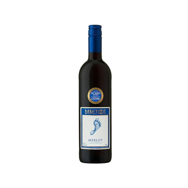 Caja de 12 Vino Tinto Barefoot Merlot 750 ml Merlot