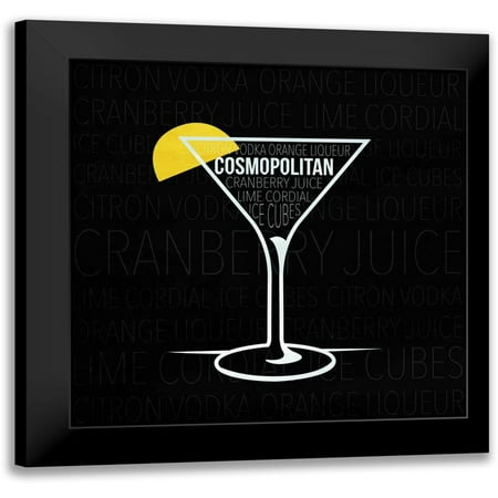 Grey Jace 12x12 Black Modern Framed Museum Art Print Titled - Type drinks 4