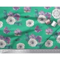 thumbnail image 2 of Soimoi polyester Crepe Fabric Leaves,Succulent & Anemone Flower Decor Fabric Printed Yard 52 Inch Wide, 2 of 3