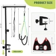 thumbnail image 4 of Dog Grooming Arm with Pet Grooming Hammock, 35" Pet Grooming Table Arm with Adjustable No Sit Haunch Holders, Dog Grooming Stand with Loop Noose for Small and Medium Pets, 4 of 9