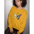 thumbnail image 2 of Free To Fly Butterfly Daisy Sweatshirt Women -Image by Shutterstock, Female 3X-Large, 2 of 4