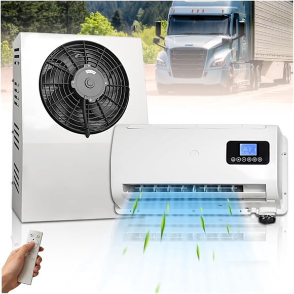 Aspligo Climatiseur de VR 12V 10000 BTU, Mini-Split à Faible Bruit et Refroidissement Rapide pour Camion, Caravane, Remorque, Caravane