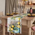 thumbnail image 2 of Rustic Lemon Vases 70 Inch Table Runner, Vintage Botanical Wooden Farmhouse Dresser Scarf Cotton & Linen Tablerunner for Dining/Kitchen Island/Holiday Party Décor 13" x 70", 2 of 9