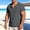 Dark Gray, variant on Men's Linen-Cotton Tee, Short-Sleeve V-Neck Casual Top with Pocket Gray Size XL