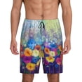 thumbnail image 2 of Rocae Spring Flower Seasonal for Men's Soft Sleep Pajama Shorts, Waistband and Pockets, 2 of 9