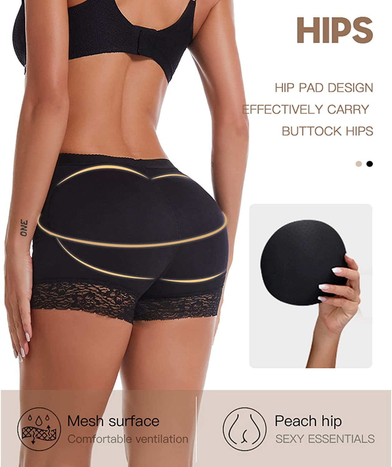 Buy Zibuyu® Womens Hip Padded Underwear Butt Lifter Panty
