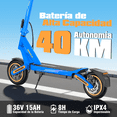 thumbnail image 3 of Scooter Eléctrico Honey Whale E9 MAX-N Azul, 3 of 8