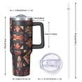 thumbnail image 2 of Modern 40oz Tumbler– Stainless Steel Insulated Tumbler with Handle and Straw, Large Capacity Travel Cup for Hot & Cold Drinks, 2 of 7