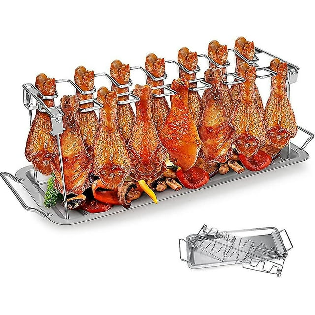Support de Cuisse de Poulet, Support de Grill de Poulet Rôtissoire en Acier Inoxydable Cadeau