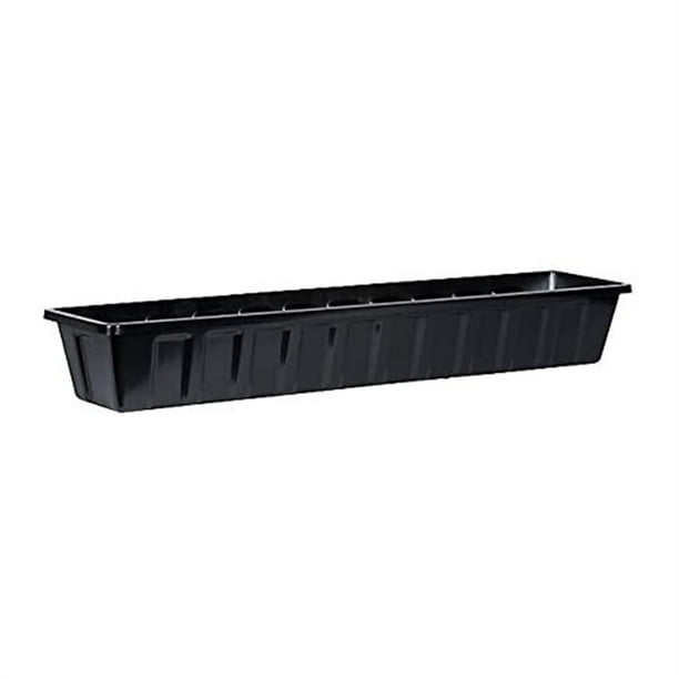 Novelty PolyPro Plastic Indoor/Outdoor Liner/Planter Flower Box, Black