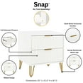 thumbnail image 6 of 2-Piece DUMBO Standard 3-Drawer Dresser and DUMBO 2.0 Nightstand in White, 6 of 7