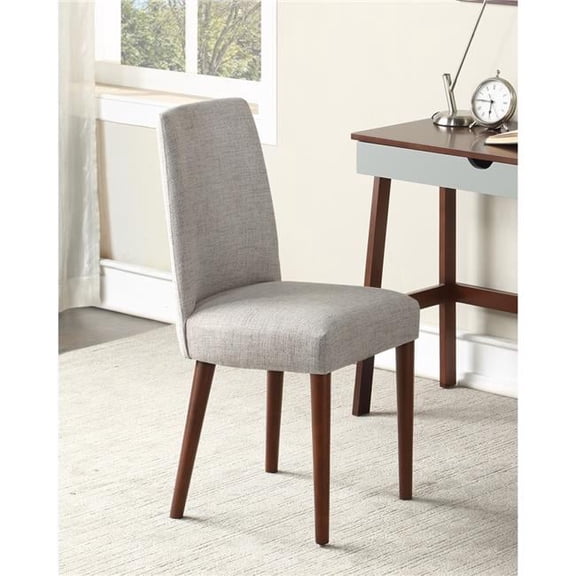 Taylor Chair, Espresso Legs & Gray Fabric