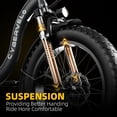 thumbnail image 3 of AOANGO 750W Folding Electric Bike for Adults, 48V 20.8AH Removable Battery, Up to 80Miles Range, 20"×3.0 Fat Tire All Terrain with 7-Speed City Commuter, 3 of 7