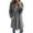Gray, variant on Clothes Womens cardigans lightweight dressy Mid-length Fall-winter Mink Hooded Plus-size Thick Faux Coat
