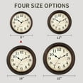 thumbnail image 2 of Wall Clock, 9 Inch Silent Non Ticking Classic Battery Operated Clocks, Decorative for Living Room, Bedrooms, Bathroom, Kitchen Office (Bronze), 2 of 4