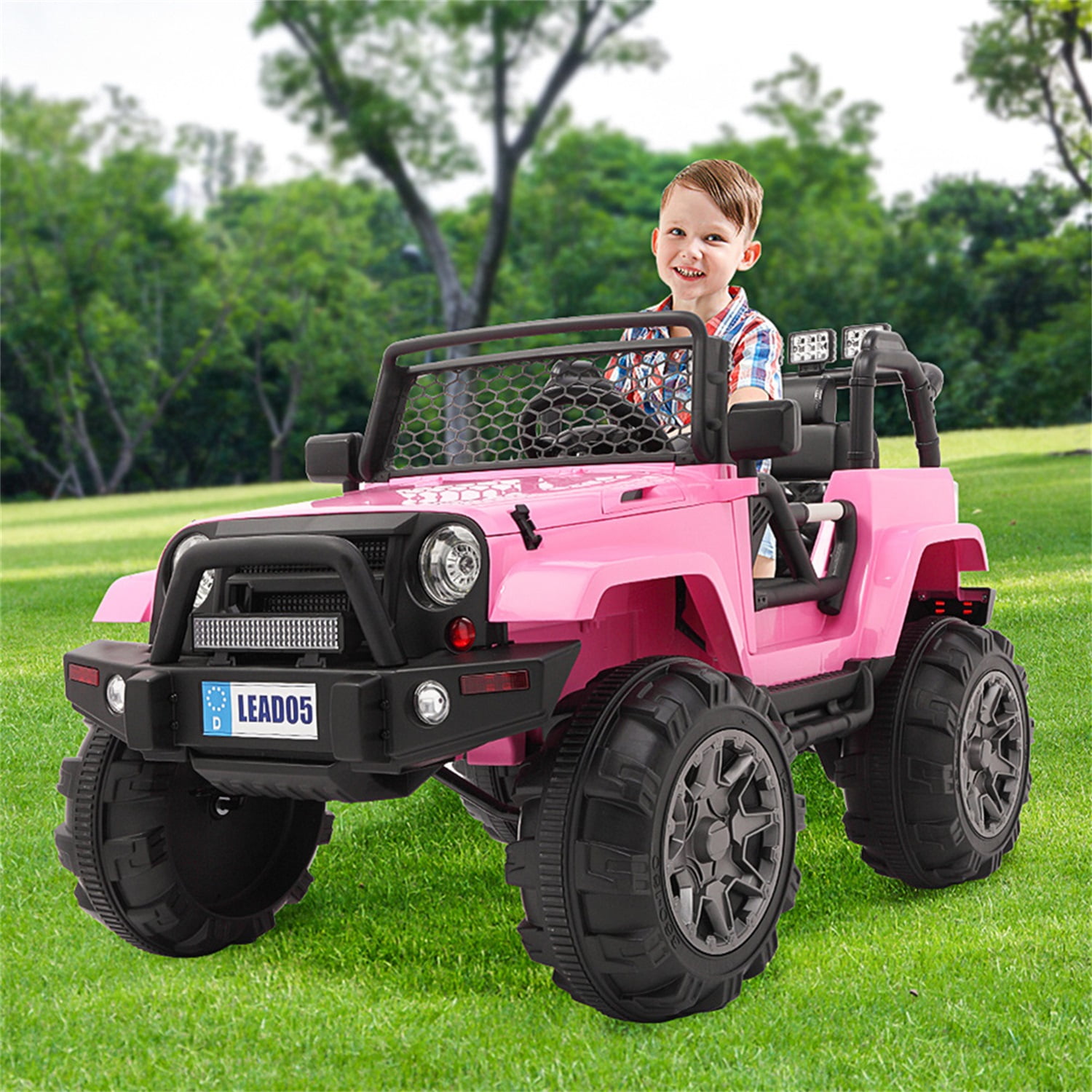 CIPACHO Remodeled Dual Drive 12V Kids Ride On Car Toy 45W * 2 Batter with 2.4G Remote Control, Pink