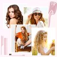 thumbnail image 4 of AOWOO 4Pcs Hair Styling Combs Set, Include Bristle Hair Brush, Grooming Comb, Sturdy Rat Tail Comb, for Women Girls Kids and Hair Stylists, Pink(Pink), 4 of 7