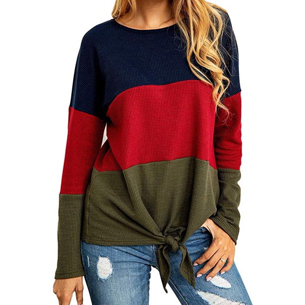 windsor color block waffle knit pullover