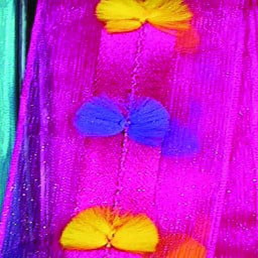 The Ribbon People Pink and Yellow Floral Wired Craft Ribbon 1.5" x 27 Yards
