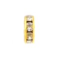 thumbnail image 2 of Keenso 100 Pcs/s Perles Intercalaires en Cristal Strass Argent Plaqué Or Rondelle 8mm 10mm, 2 of 8