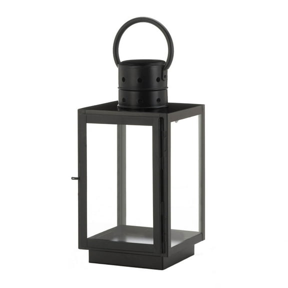 Zingz & Thingz Square Candle Lantern - 15" - Black and Clear