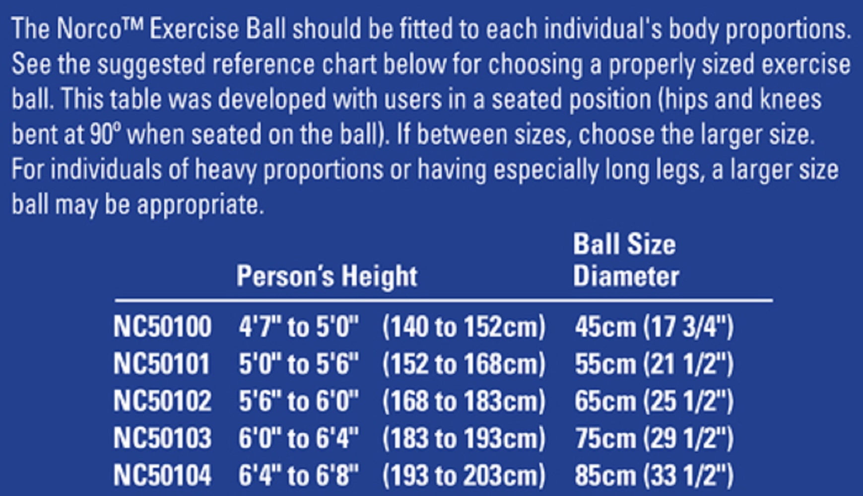 Norco Exercise Ball, 65cm Diameter - Teal