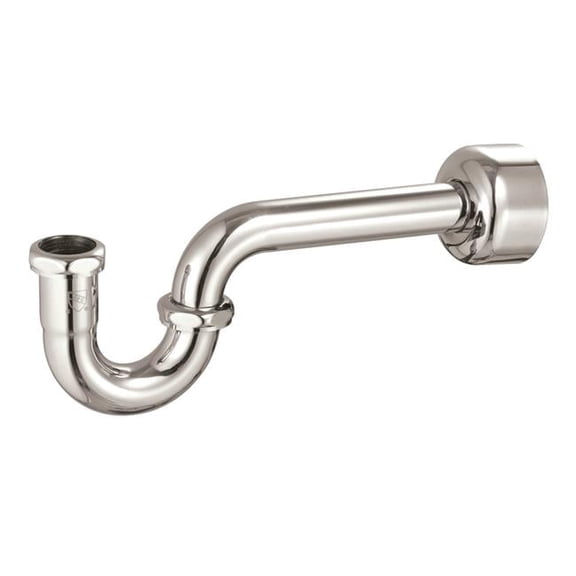 1.25 in. 18 Gauge Circlet Brass P-Trap, Polished Nickel