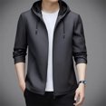 thumbnail image 5 of y chaqueta de primavera y otoño para hombre 2024 nueva moda suelta con capucha abrigo de cuero moda negocios casual para hombre, 5 of 5