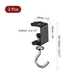 thumbnail image 2 of Uxcell 2pcs Gancho de Mesa Abrazadera Rango de Sujeción 0.2"-1.4" Forma de Garra de Gato para Mochila, Mesa, Bolsa, Negro, 2 of 7