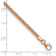thumbnail image 4 of Diamond2Deal 18K Rose Gold Polished 2.5mm Solid Spiga Chain Necklace for Women 30", 4 of 5